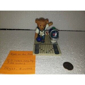 Teddy Lanes Faithful Fuzzies Eyes on the Pins Figurine Bowling Bear